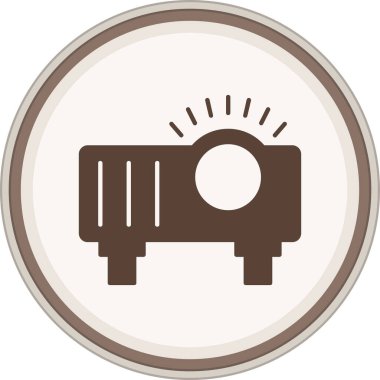 Kameranın modern bir simgesinin vektör illüstrasyonu