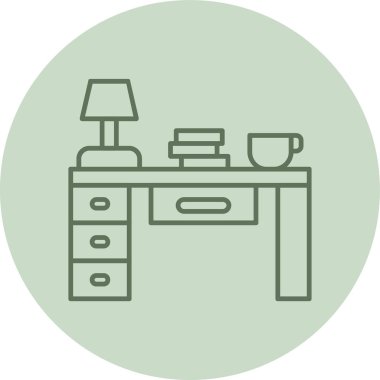 Masa. Web simgesi basit illüstrasyon