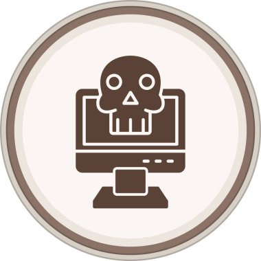 Bir bilgisayar simgesinin vektör illüstrasyonu