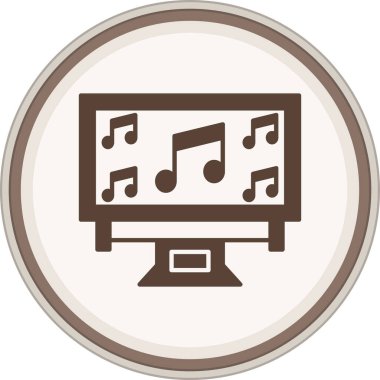 Müzik notası simgesinin vektör illüstrasyonu