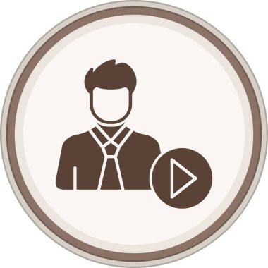 iş adamı simgesi vektör illüstrasyonu