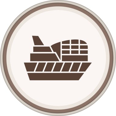 Gemi simgesi, vektör illüstrasyonu