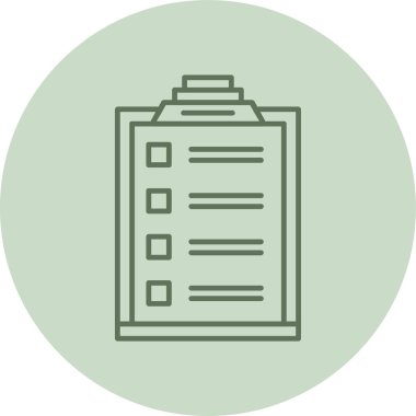 Kontrol listesi simgesi vektör illüstrasyonu