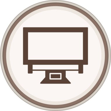 Bilgisayar monitörü. Basit simge