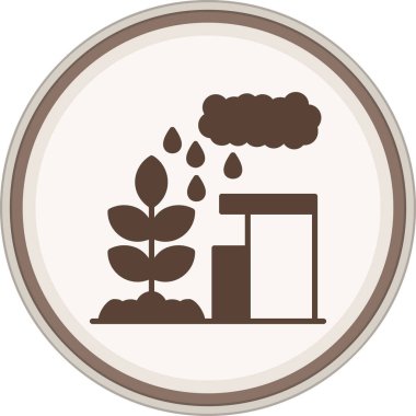 Bir bitki simgesinin vektör illüstrasyonu