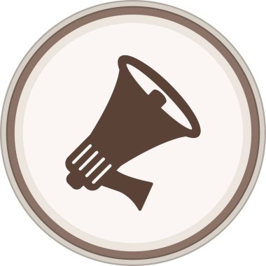 Boynuz. Web simgesi basit illüstrasyon