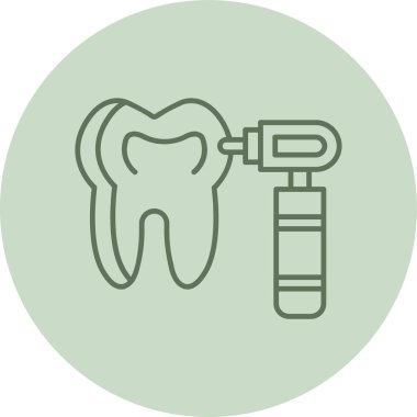 Diş sağlığı konsepti çizgisi biçimi simgesi