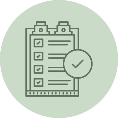 Kontrol listesi simgesi vektör illüstrasyonu