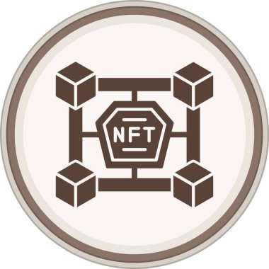 nft token sikke simgesi, vektör illüstrasyonu