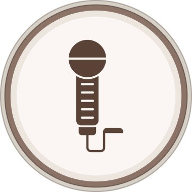 mikrofon simgesi, vektör illüstrasyonu