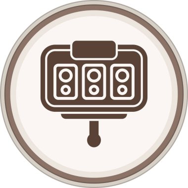 Mutfak sobası ikonu, vektör illüstrasyonu