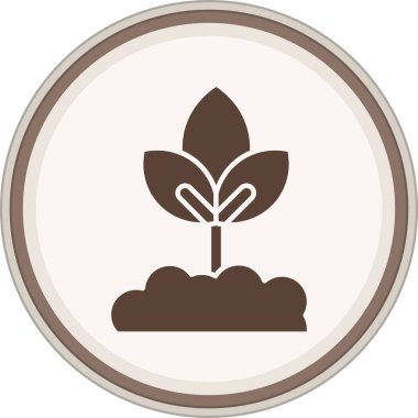 Bitki. Web simgesi basit illüstrasyon