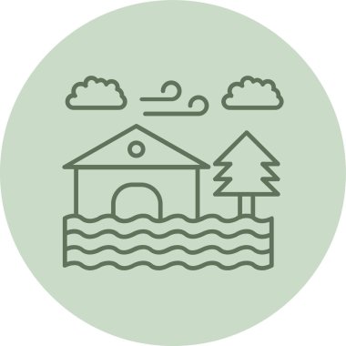 Ev simgesinin vektör illüstrasyonu