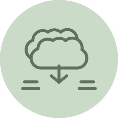 Bulut. Web simgesi basit illüstrasyon