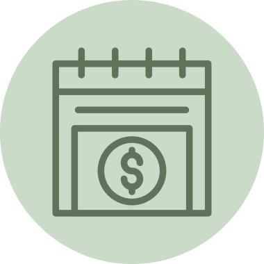 Takvim simgesi vektör illüstrasyonu