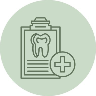 Modern tarzda diş simgesi. vektör illüstrasyonu