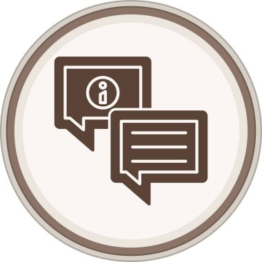 Konuş. Web simgesi basit illüstrasyon