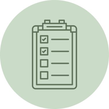 Kontrol listesi. Basit web vektör illüstrasyonu