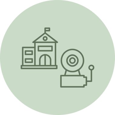 ev binası ikon vektör illüstrasyonu