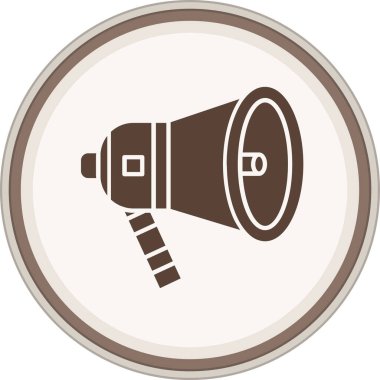 Konuşmacı. Web simgesi basit illüstrasyon