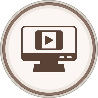 video oynatıcı simgesi, vektör illüstrasyonu