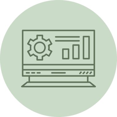 Bilgisayar. Web simgesi basit illüstrasyon