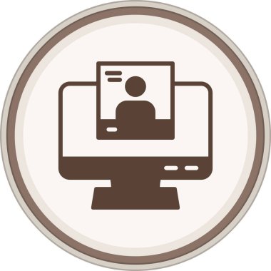 Bilgisayar. Web simgesi basit tasarım