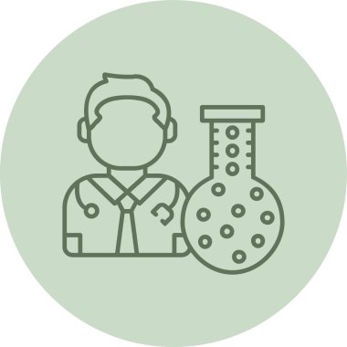 Bilim adamı vektörü illüstrasyonu modern simge