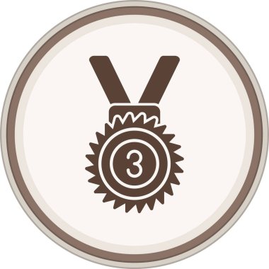 Bronz madalyanın vektör illüstrasyonu