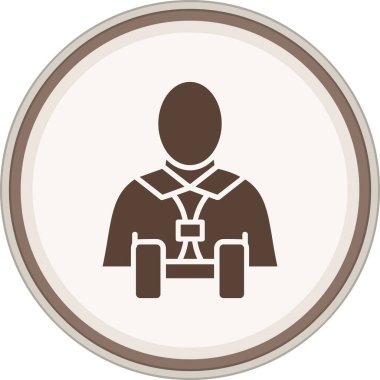 Sırt çantalı bir kadının vektör çizimi