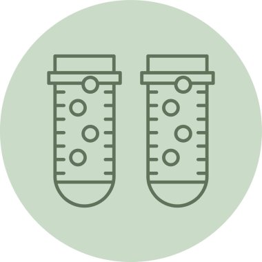 Test tüpü simgesi. Web için laboratuvar tüp vektör simgelerinin basit çizimi