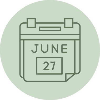 Tek bir günlük takvimde 27 Haziran tarihi