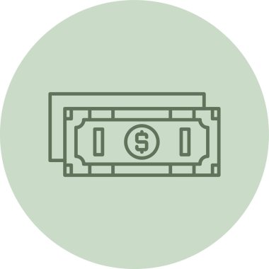 Dolar vektör simgesi modern basit illüstrasyon, dolar para sembolü