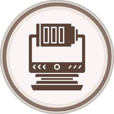 Bilgisayar. Web simgesi basit illüstrasyon