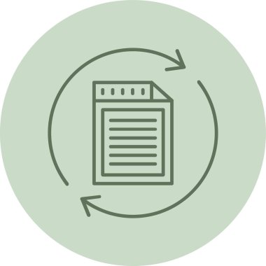 Dosya modern simgesinin vektör illüstrasyonu