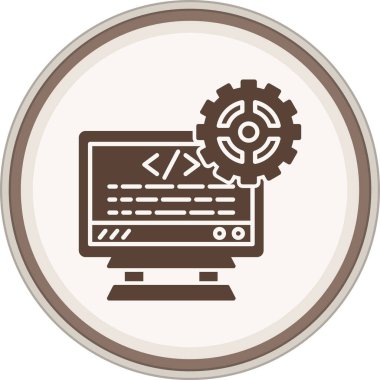 Modern bilgisayar simgesinin vektör illüstrasyonu