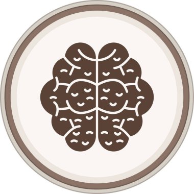 Tatlı bir çizgi film beyninin vektör çizimi