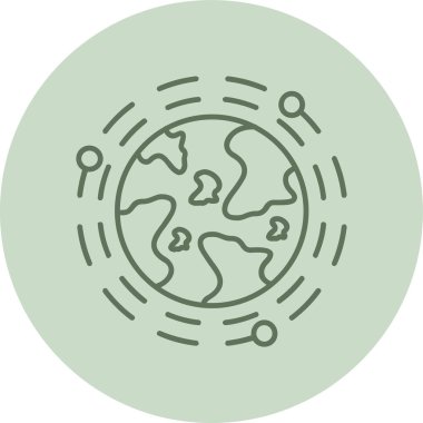 Küresel Dünya Basit illüstrasyon