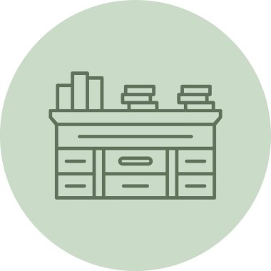 Kitaplık simge vektör çizim