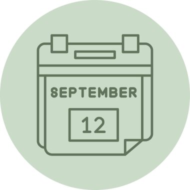 Tek bir günlük takvimde 14 Eylül, takvim tarihi simgesi biçimi, tatil tarihi için tarih planlaması modern, beyaz arkaplan