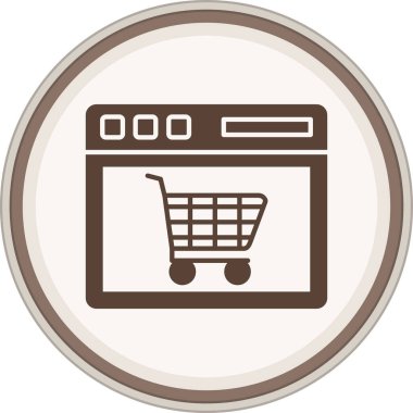 Süpermarket simgesi, vektör illüstrasyonu