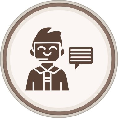 Sohbet simgesinin vektör illüstrasyonu