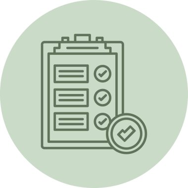 Kontrol listesi simgesi vektör illüstrasyonu