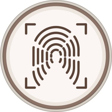 parmak izi ikonu vektör illüstrasyonu