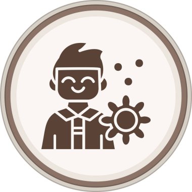 Gülümseyen dişli bir adamın vektör çizimi