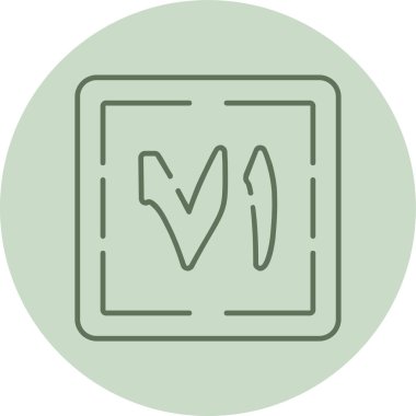 İşaretleme simgesi vektör illüstrasyonunu kontrol et