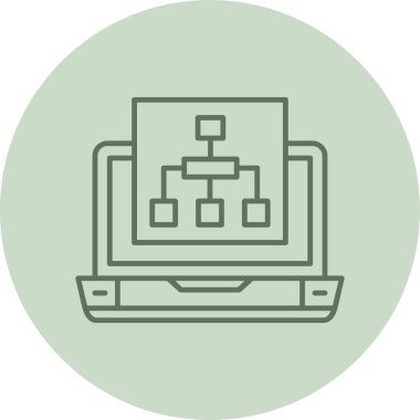 bilgisayar ekranı simgesi, vektör illüstrasyonu