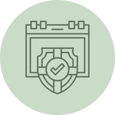 Kalkanın modern simgesinin vektör illüstrasyonu