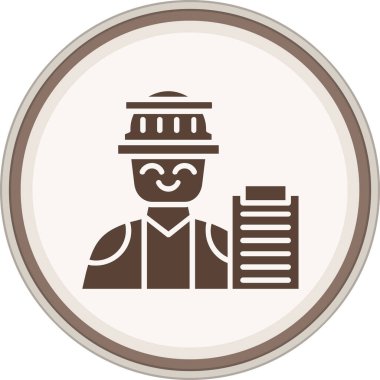 Mühendis. Web simgesi basit illüstrasyon