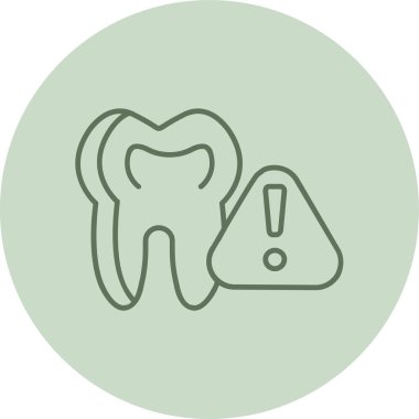 Modern diş simgesinin vektör çizimi